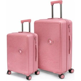Resim U.S. Polo Assn. Orta Ve Kabin Boy 2'li Valiz Seti %100 Polipropilen Valiz Pembe 26040 Pembe 