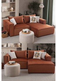 Resim Arven Köşe Koltuk Takımı Kiremit Sağ Köşe Kiremit 