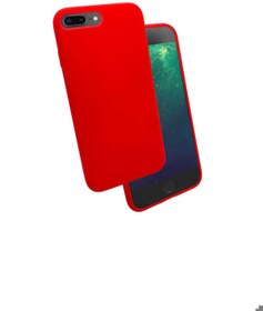 Resim Apple iPhone 8 Plus Uyumlu Kılıf Silk Silikon Kırmızı 