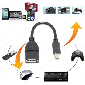 Resim Yeni 2026 Mini 5 Pin Erkek Usb 2.0 Tip A Dişi Jack Otg Kısa Kablo 2.0 A Dişi Otg Çevirici Kablo 