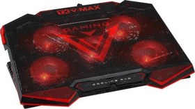 Resim TXACNBVMAX V-MAX 5x LED'li Fan,Yükseklik Ayar,2x USB HUB'lı, 11"-17" Fan Kont, Notebook Soğutucu TX