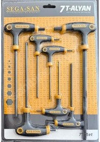 Resim 7 Parça T Allen Takımı T Kollu Alyan Anahtar Seti 
