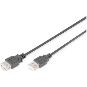 Resim Digitus AK-300202-030-S 3M USB 2.0 Siyah Uzatm Kablo 