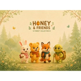 Resim Papelia Honey & Friends Sevimli Orman Karakterleri Temalı Çocuk Resim Defteri 21 x 29 cm Tekil Ürün 