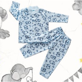 Resim DEFNELİ BEBE Pamuklu Kuzu Desenli Kız Erkek Bebek Pijama Takım 