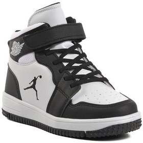 Resim Cool Haykat Cırtlı Basketbol Çocuk Spor Ayakkabı siyah-beyaz 