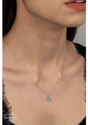 Resim Union Swarovski Zirconia Kadın Kalbim Sende Gümüş Kolye 