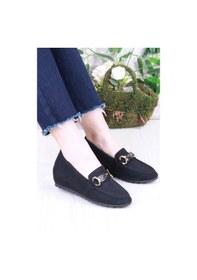 Resim Fort 34065 Minalya Siyah Hafif Rahat Dolgu Taban Şık Kadın Günlük Ayakkabı Siyah 