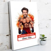 Resim Karikatürlü En Başarılı Erkek Kick Boksçu Kanvas Tablo 