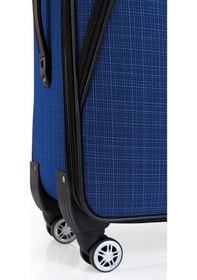 Resim Orta Boy 4 Teker Kumaş Valiz Saks Mavi 1081 Saks Mavi 