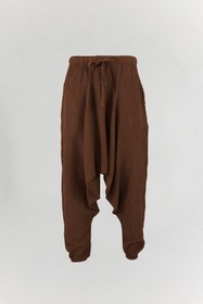 Resim Agora Keten Şalvar - Natural / 2 (L-XL) 