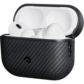 Resim Airpods Pro Kılıf 600D Aramid Fiber Pitaka Classic Serisi Black-Grey Twill Kılıf - Siyah-Gri 