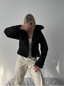 Resim EtikaOnline Peluş Kaplama Kadın Crop Kaban 