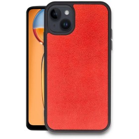 Resim artlab Art İphone 15 Kılıf Aras Deri Kapak - Kırmızı Lab 