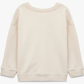 Resim Kız Bebek Uzun Kollu Bisiklet Yaka Pamuklu Baskılı Şardonlu Sweatshirt 