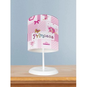 Resim Mekta Home Bebek ve Çocuk Odası Princess Desenli Pembe Abajur 
