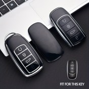 Resim Chery Tiggo 8/7 Pro, Arrizo 8, Kunpeng için Dayanıklı TPU Araba Anahtar Kılıfı - Çizilmeye Karşı Dirençli Koruyucu Anahtar Fob Kılıfı Hassas Düğme Kesikleri & Ergonomik Tutuş ile 