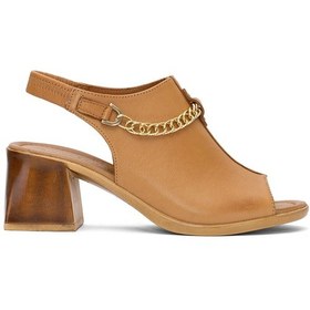 Resim Pierre Cardin Pc-54632 Kadın Hakiki Deri Topuklu Sandalet Taba Taba 