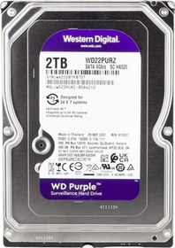 Resim Western Digital Purple Wd22purz 2 Tb Sata 6gb/s 7-24 Güvenlik Harddisk 