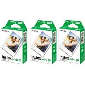 Resim Fujifilm Instax Mini 10'lu Film 3'lü Set 
