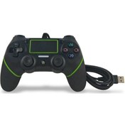 Resim Ps4 Kolu Kablolu Kolu Kablo Oyun Denetleyicisi İçin Siyah Yeşil 