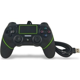 Resim Ps4 Kolu Kablolu Kolu Kablo Oyun Denetleyicisi İçin Siyah Yeşil 
