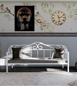 Resim Metalia Delüx Minderli Sedir Beyaz 