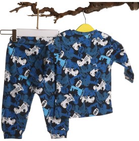 Resim Mymio İnterlok Kaykaylı Dinazor Bebek Pijama Takım 