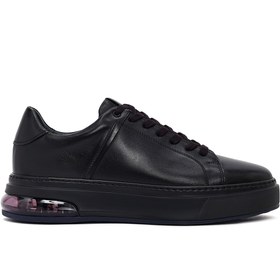 Resim Derimod Erkek Siyah Bağcıklı Kalın Tabanlı Deri Sneaker,Kışlık Spor Ayakkabı 25WFD630918 