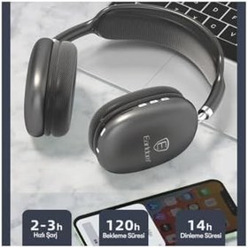 Resim Zipax Xiaomi Redmi 8, 8A, 9, K20, K30 Pro ile Uyumlu Kafaüstü Bluetooth Kulaklık, Siyah 