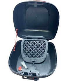 Resim MOTO PARLA FİRSTBAG 33 litre Kırmızı Reflektörlü Siyah Motosiklet Çantası 