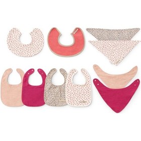 Resim Enhitbaby %100 Pamuk - Sıvı Geçirmez Önlük 10'lu Premium Set Pembe 