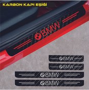 Resim nehay shop Bmw 120 İçin şık tasarım karbon sticker seti Aksesuar Oto Kapı Eşiği özel yeni sticker Karbon 4 Adet 