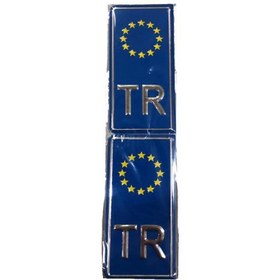 Resim Tr Plaka Sticker Mavi / Yacıy01-1 