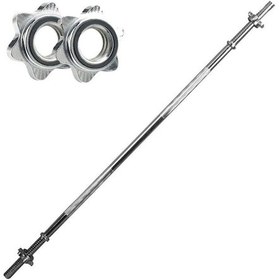 Resim Düz Bar 120 Cm Halter Barı Krom İçi Dolu Bar 