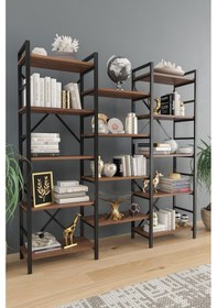 Resim Gada Metal Kitaplık Ceviz 