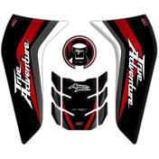 Resim GP KOMPOZİT Gp Kompozit Tank Pad Seti Siyah Kırmızı Honda Africa Twın Crf1100l 2020-2023 