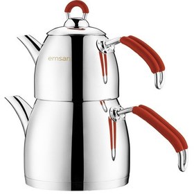 Resim Emsan Mina Mini Çaydanlık Takımı Kırmızı Kırmızı 