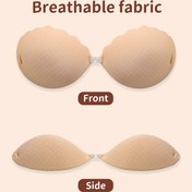 Resim Tek parça görünmez yapışkan kaldırma sütyeni, askısız ve dikişsiz itme etkili silikon yapışkan sütyen, kadın iç çamaşırı ve iç giyim aksesuarları 