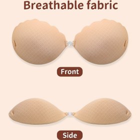 Resim Tek parça görünmez yapışkan kaldırma sütyeni, askısız ve dikişsiz itme etkili silikon yapışkan sütyen, kadın iç çamaşırı ve iç giyim aksesuarları 