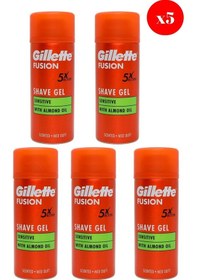 Resim Gillette Fusion5 Ultra Sensitive Traş Jeli 75ml X5 Adet 