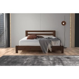 Resim Palma Ithal Ladin Masif Ahşap Karyola Ceviz 90 x 190 