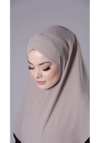 Resim Hürrem Bone Taş Pratik Hazır Geçmeli Tesettür Eşarp Aerobin Kumaş Çapraz Hijab 2307 46 