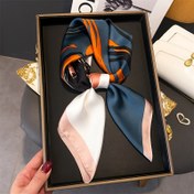 Resim Kadınlar için 69,85 cm Geometrik Desenli Kare Eşarp - Yumuşak Boyun Aksesuarı, Tüm Mevsimler için Şık Tasarım, Akşam Gezileri ve Günlük Kullanım için Mükemmel, Çok Yönlü Moda Ürünü | Şık Geometrik Eşarp | Saç Eşarp 