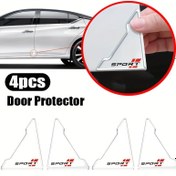 Resim 4 ADET Spor Sürümü PVC Araba Kapı Kenarı Koruyucuları, Evrensel Şeffaf Silikon Kapı Köşe Koruyucu Çarpışma Önleyici Kapak, Tüm Araç Modelleri İçin Çizik Koruması Çıkartmaları 