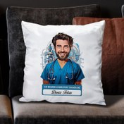 Resim Karikatürlü En İyi Erkek Anestezi Teknikeri Yastık 