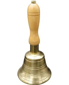 Resim Pirinç N1 Toplantı El Çanı 520gr Ders Tiyatro Zili 1 Adet 