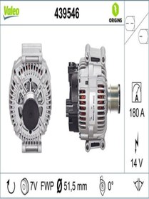 Resim Valeo 439546 Alternator 14v 180a (mercedes-benz:c-serisi ( W203 ) (W204) 07-14/e-serisi (WM355646) 