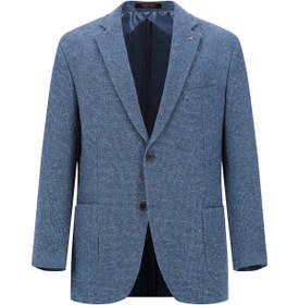 Resim Abdullah Kiğılı 4 Drop Relaxed Fit Rahat Kesim Desenli Ketenli Gofre Ceket 