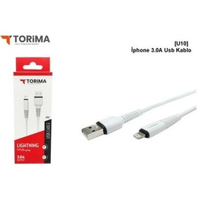 Resim Torima U10 3A Apple iPhone Uyumlu Usb Şarj Data Kablosu 